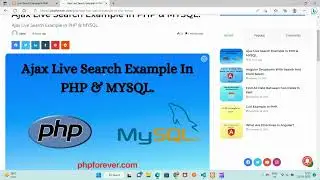 Ajax Live Search Example in PHP & MySQL.
