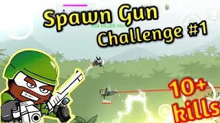 Mini Militia gameplay🔥| Only Spawn Gun Challenge 10+ kills