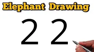 🐘 How to Draw an Elephant from Number 2 | Number Drawing Challenge