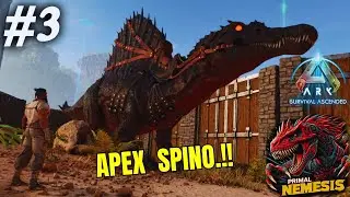 ARK Survival Ascended Espa&ntilde;ol: Lucha &Eacute;pica con Apex Spino y Troll Apex Boss &ndash; Mod Primal N&eacute;mesis #3