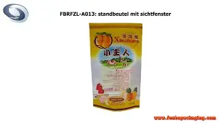 FBRFZL-A013: standbeutel mit sichtfenster