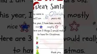 The Perfect Dear Santa Letter for Your Kids #shorts