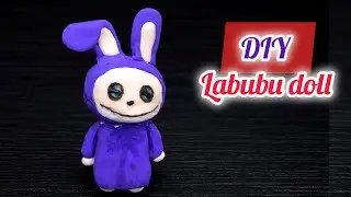 How to make Labubu doll out of clay | Labubu doll making air dry clay | How to make viral toy |