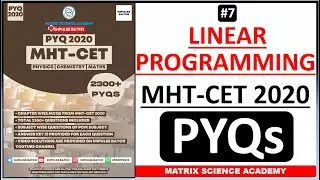 LINEAR PROGRAMMING | MHT CET PYQ 2020 | CLASS 12 | IMPULSE BATCH
