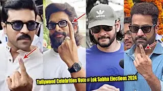 Tollywood Celebrities Casted His Vote | Lok Sabha Elections 2024 |  NTR | Ram Charan | Allu Arjun