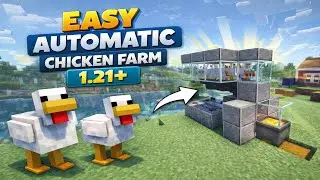 Easy Automatic Chicken Farm Minecraft 1.21+  (Tutorial)