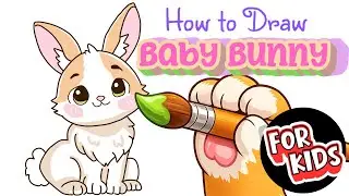 How to Draw A Cute Baby Bunny 🐰🎨 | Easy for Kids