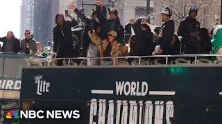 Philadelphia celebrates Eagles Super Bowl win with massive victory parade