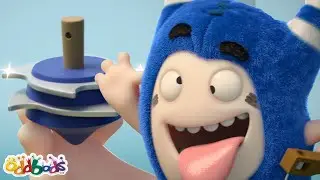 Fuse vs Pogo | Battle Tops! |  BRAND NEW Oddbods Episode | Funny Cartoons for Kids