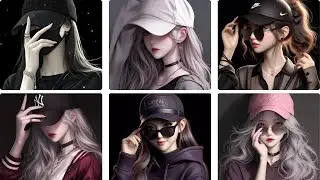 Stylish Attitude Girls with Cap dpz|cap girl pics/dpz/photo/images|Attitude anime dpz for whatsapp