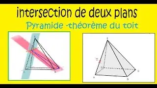 Géométrie espace-Intersection   dans pyramide - Texte erreur sommet  E-exo1