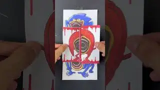 Shin Sonic tapes all monster characters paper fold transformation paper art #shorts #sonic