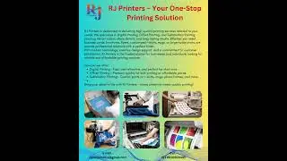 RJ Printers &ndash; Your One-Stop Printing Solution #printingservice #branding #offset_printing #