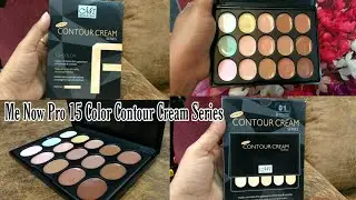 Обзор и демонстрация серии кремов для контурирования MeNow Pro 15 Color Contour Cream. Палитра консилеров Highlighter Contour Cream.