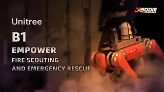 Quadruped robot b1 empower fire scouting and emergency rescue #xboom #unitree #roboticdog