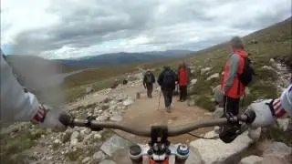 Downhill biking on ben nevis from summit GoPro