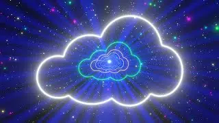 Neon Cloud Tunnel Blue Light Rays Glow Particles 4K Free Colorful Motion Background