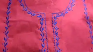 Tareez design neck with Patti embroidery