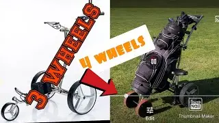 Make 3 wheels electric Motorized  golf push cart to 4 wheels,more stable no more tilting flipping