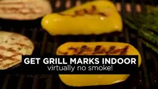 Electric Smokeless Indoor Grill Chefman with Non Stick Cooking Surface  Adjustable Temperature