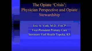 The Opiate &lsquo;Crisis&rsquo;: Physician Perspective and Opiate Stewardship