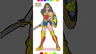 How to Draw Wonder Woman #shorts