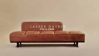 Jasper Daybed in Cognac Tan by Poly & Bark | leather daybed, modern, minimalist, contemporary