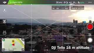 Dji Tello 16m hack altitude recorded with Dji Spark