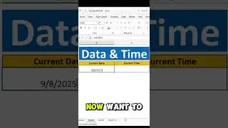 Create Data and Time With Short Key In Excel #excel #exceltips #exceltrick #exceltutorial