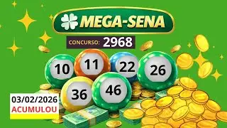 RESULTADO MEGA SENA 2968 | 03/02/2025 | PR&Ecirc;MIO DISPARA PARA R$ 144 MILH&Otilde;ES