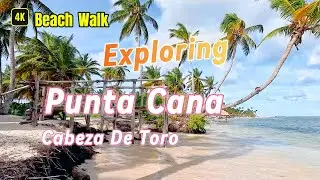 🇩🇴 Beach Walk | Exploring Punta Cana Beach - Cabeza de Toro  #travel #beach #vacation #sun #fun
