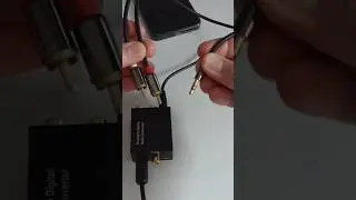 The 3.5mm to RCA to connect SPDIF Toslink optical converter to Android phone USB type C #shorts