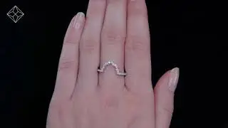 Matching Wedding Band in 18K White Gold - FET27