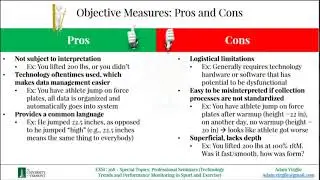 Objective and Subjective Measures