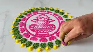 Festival rangoli |colorful rangoli |rangoli design |easy rangoli |small rangoli |sand art |stencil