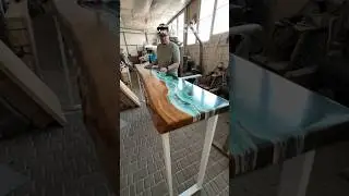 Console Ocean Table, Epoxy Resin Hallway Table,  Narrow Slim Table, Resin table