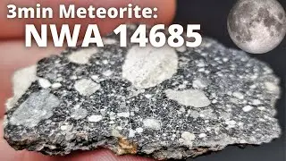 3min Meteorite: NWA 14685 ☄️ Lunar Meteorite (fragmental breccia)
