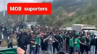 Les supporters MOB  retenus au niveau de azazga tizi ouzou 