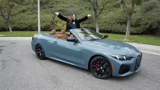 2026 BMW 430i Convertible Walk Around & Test Drive Review / Ashlynn fit in the Back of a Convertible