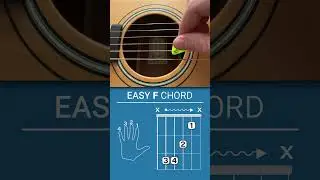 How to play easy F chord on guitar! #guitarlesson #guitaradvice #guitar