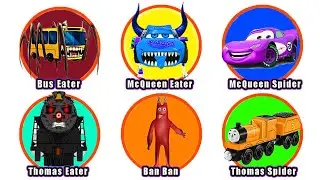 KUMPULAN MONSTER !! McQueen Meteorite, Poop Head Eater, Bus Eater, Catnap...