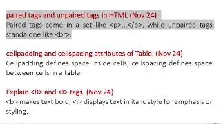 Unit 2: HTML Basics | Design, Formatting, Lists, Tables, Tags & Attributes | Web Technology