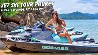 Phuket Jet Ski Tour 4 hrs  9 islands Ride 100 km. #jetski #phuket #phukettrip