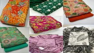 Pure crepe fabric design dupatta designer suit collection #9876406063 