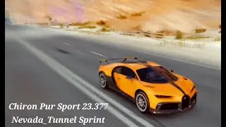 Best ⏱️23.377 Nevada Tunnel Sprint Chiron Pur Sport | Gauntlet Asphalt Legends