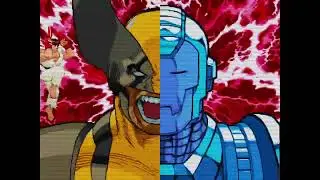 Marvel vs. Capcom - Wolverine, Gold War Machine vs. Chun-Li, Ryu