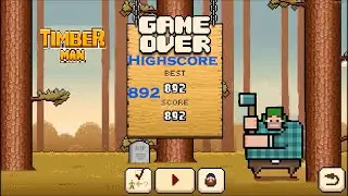 892 Highscore TIMBERMAN !! - Timberman #1