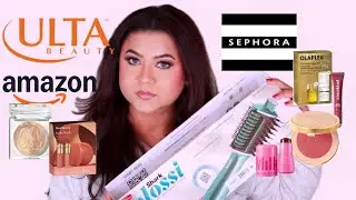 HUGE MAKEUP HAUL | SEPHORA | ULTA | AMAZON | DRUGSTORE & HIGH-END | Swatches & Mini Reviews