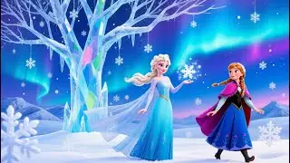 Frozen: The adventure of the aurora and the dancing snowflakes ❄️ Enchanted Kids Story #fizzyfuns