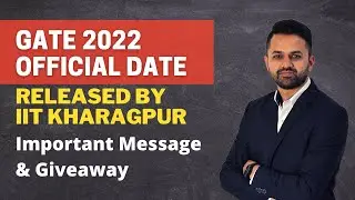 GATE 2022 Official date released by IIT Kharagpur | Important Giveaway message by Saket Sir #shorts